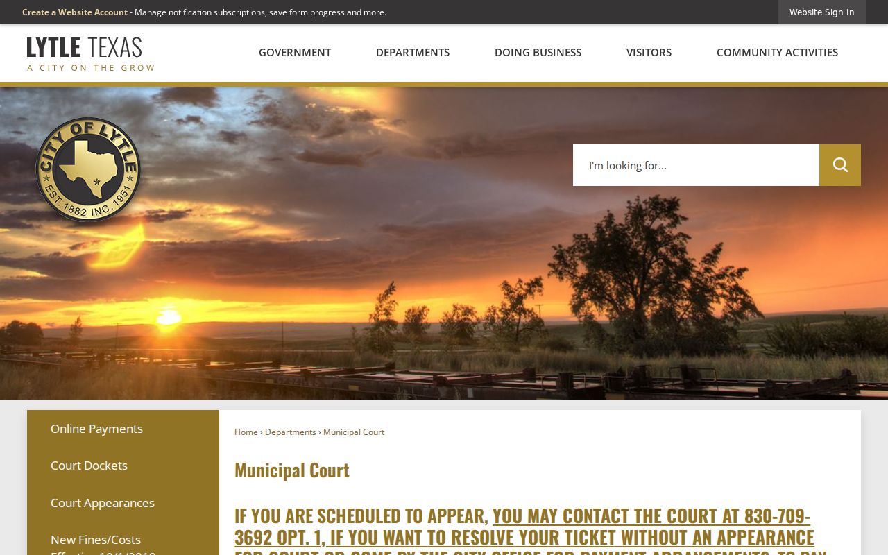 Lytle Municipal Court walk-in warrant-resolution information